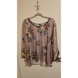 Loralette Blouse Plus Size 3X Floral Cottagecore Boho Part Sleeve NWT Msrp $42